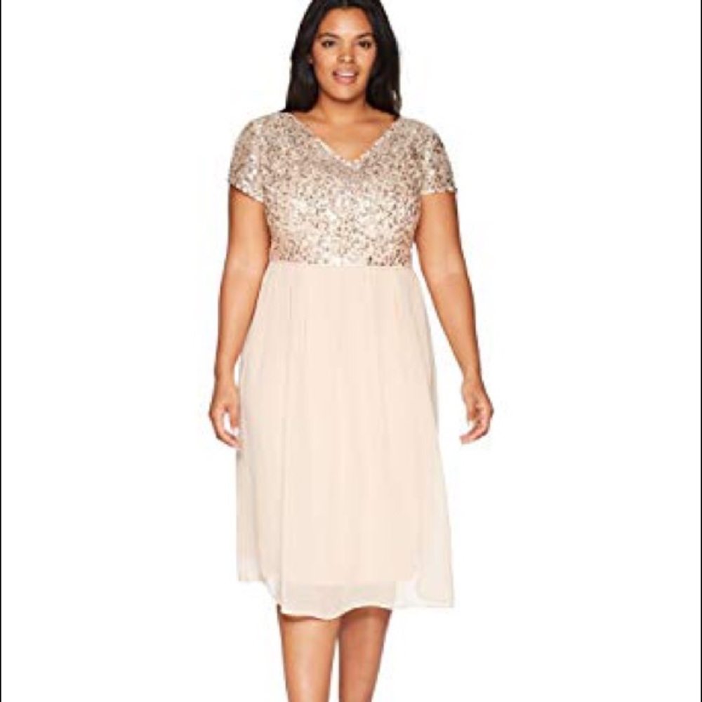 NWT Adrianna Papell Formal Tea Length Dress